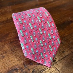 Vineyard Vines Wine + Corkscrews Silk Tie